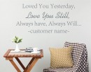 Love You Quotes Customized Name Quote Decal